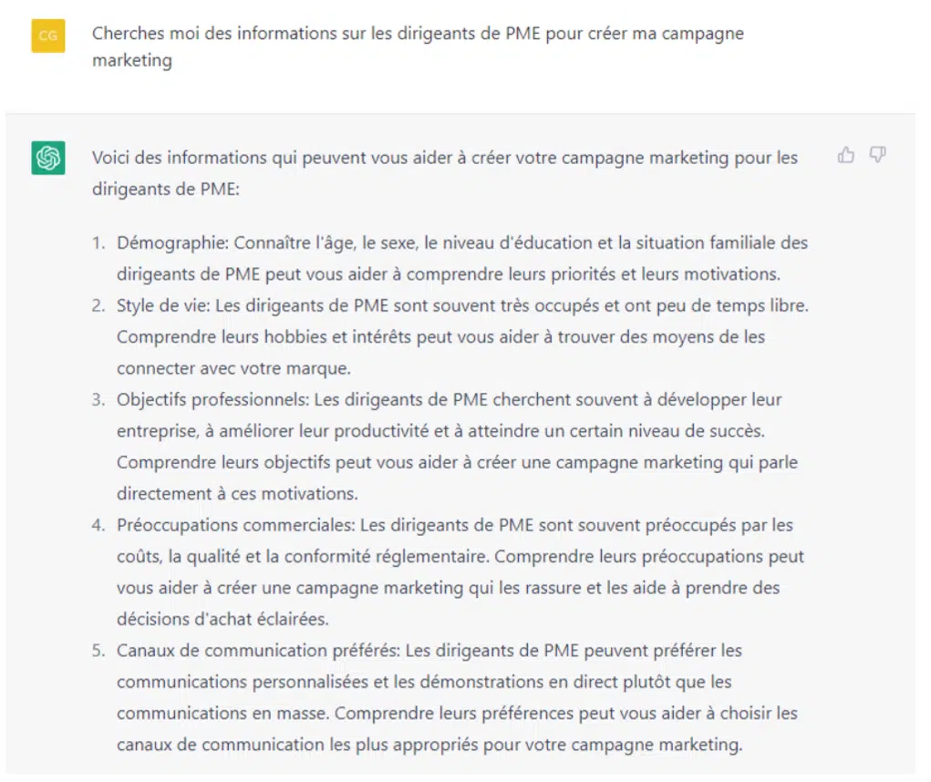 Utilisation de chatGPT pour sa prospection commerciale